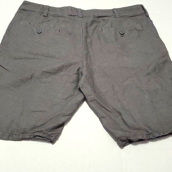 Express Gray Linen Blend Classic Fit Summer Boardwalk Shorts - Picture 5 of 10